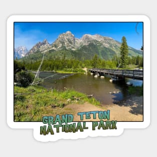 Wyoming State Outline (Grand Teton National Park) Sticker